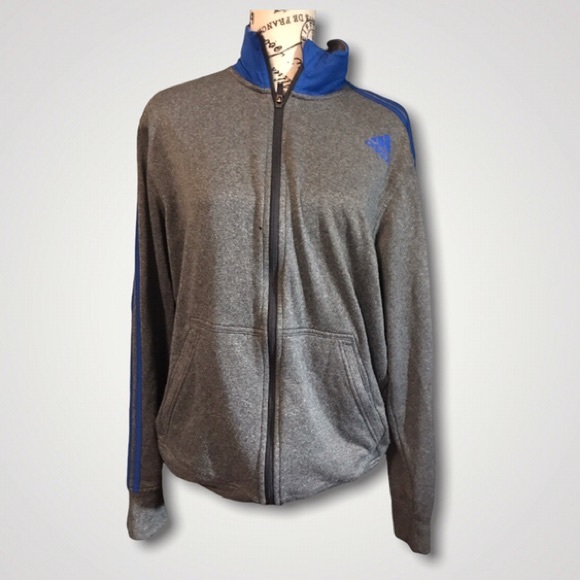 adidas Other - Adidas Ultimate Fit Track Jacket / Size Medium / Color Gray & Blue